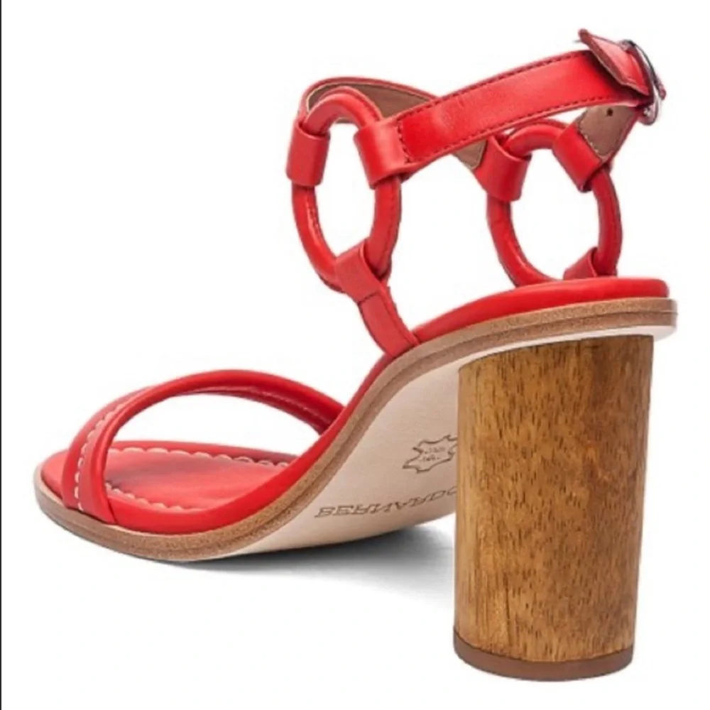 Bernardo Harlow Heeled Leather Sandal Chunky Heel Size 6M